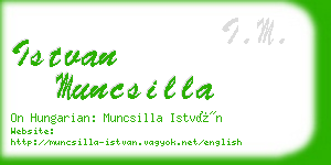 istvan muncsilla business card